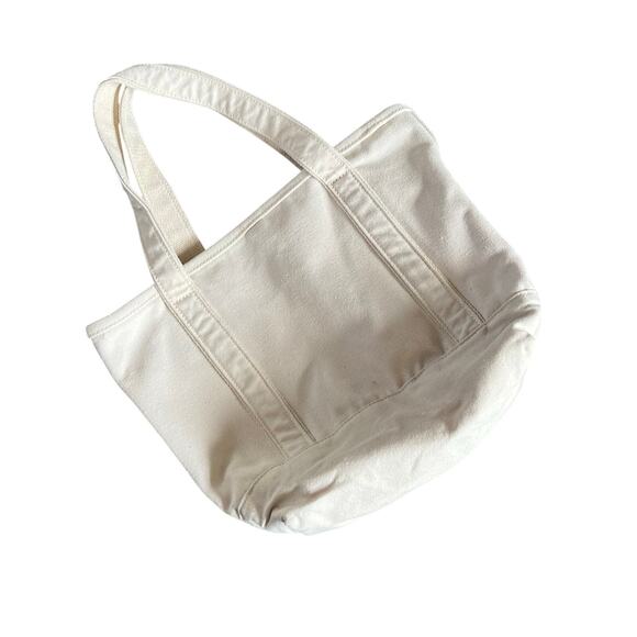 Lands End Medium Natural Open Top Canvas Tote Bag - Picture 12 of 12